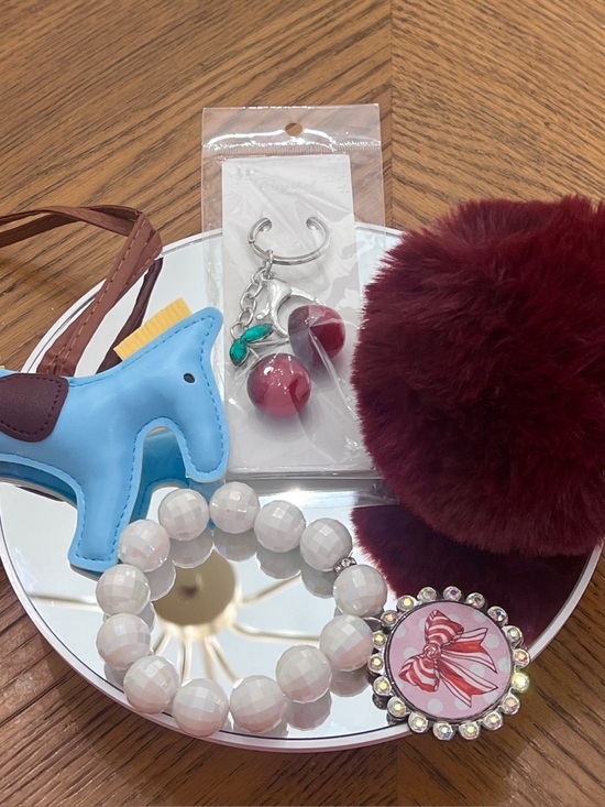 Accessories - BUNDLE!! 2 keychains, 1 bag charm, 1 bracelet ALL NEW!!